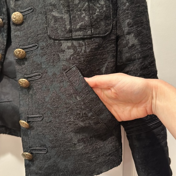 The Kooples jacquard blazer with beautiful button details size Small - Picture 3 of 8